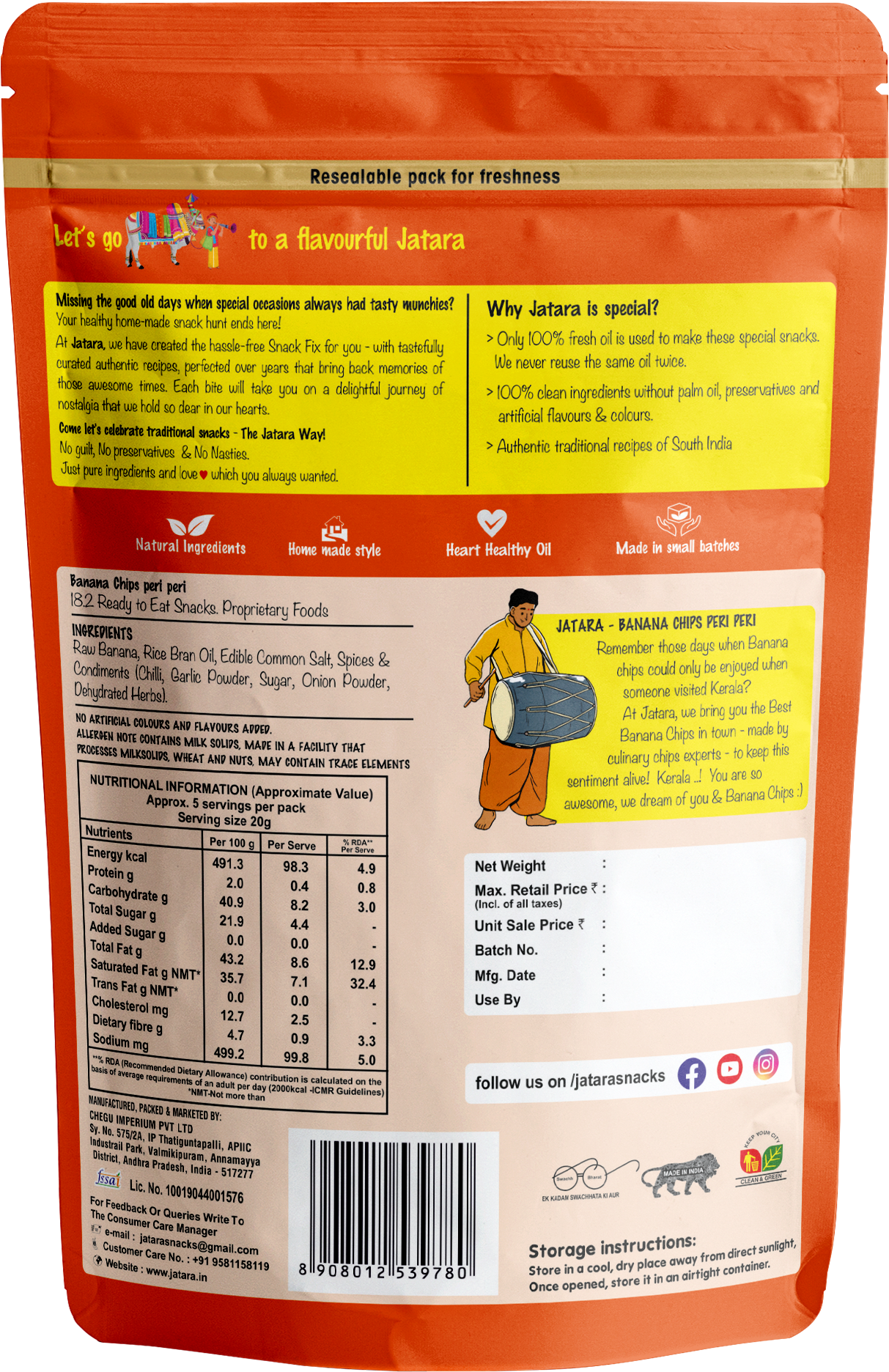 Banana Chips Peri Peri
