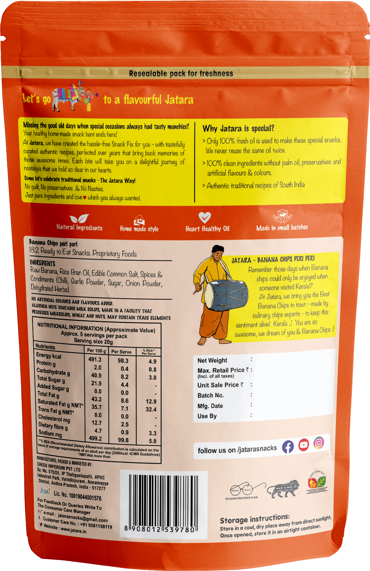 Banana Chips Peri Peri